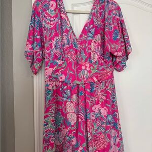 Lilly Pulitzer Pink and Blue Floral Mini Dress